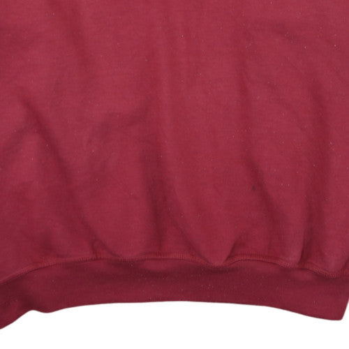 Reebok Men's Red Embroidered Logo Sweatshirt Size L Retro Pullover