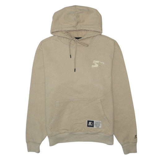 Starter Men's Beige Pullover Hoodie Medium Fleece Regular Fit