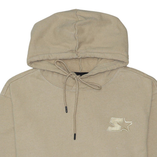 Starter Men's Beige Pullover Hoodie Medium Fleece Regular Fit