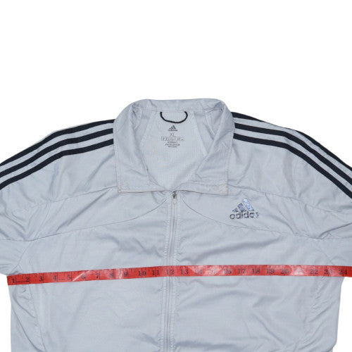 Adidas Men's White XL Windbreaker Running Jacket