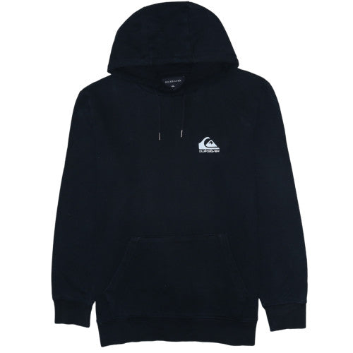 Quiksilver Womens Black Pullover Hoodie L Cotton Blend Logo Detail