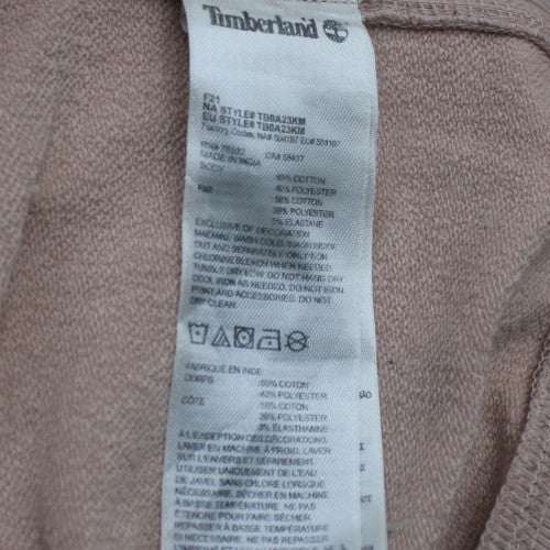 Timberland Womens Beige Cotton Blend Crew Neck Pullover Sweatshirt XL
