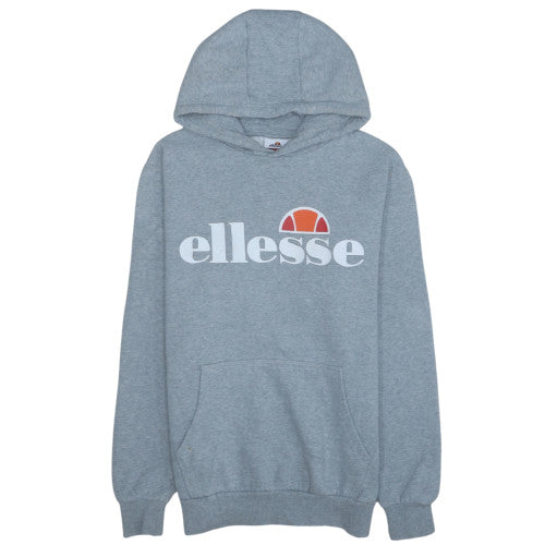 Ellesse Men's Grey Pullover Hoodie Size 10 Logo Graphic Sweatshirt