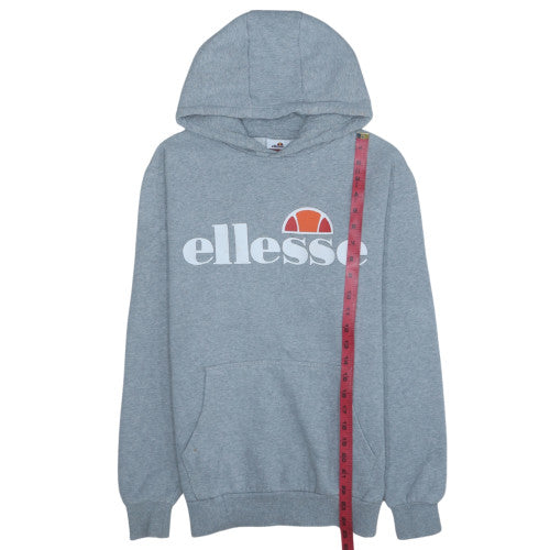 Ellesse Men's Grey Pullover Hoodie Size 10 Logo Graphic Sweatshirt