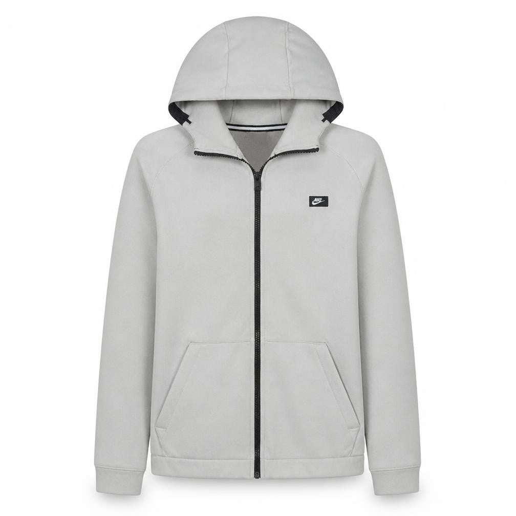 Nike Men's Beige Full Zip Fleece Hoodie Size M
