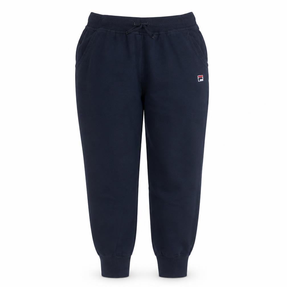 FILA Men's Blue Jogger Trousers L Regular Fit Fleece Activewear