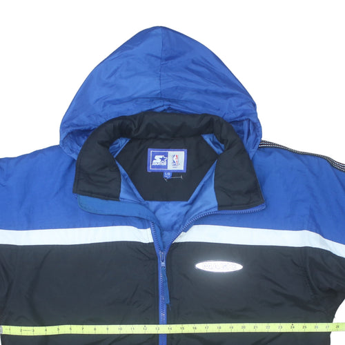 Starter Mens Blue Orlando Magic Hooded Puffer Jacket L 90s NBA Vintage