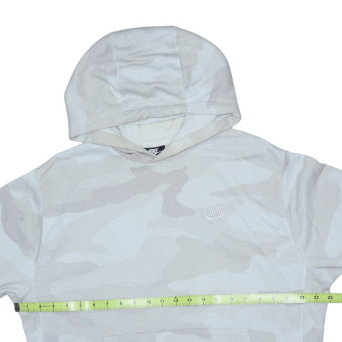 Nike Men's Beige Camouflage Pullover Hoodie M Regular Fit