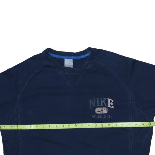 Nike Men's Navy Blue Crew Neck Sweatshirt XL Cotton Blend