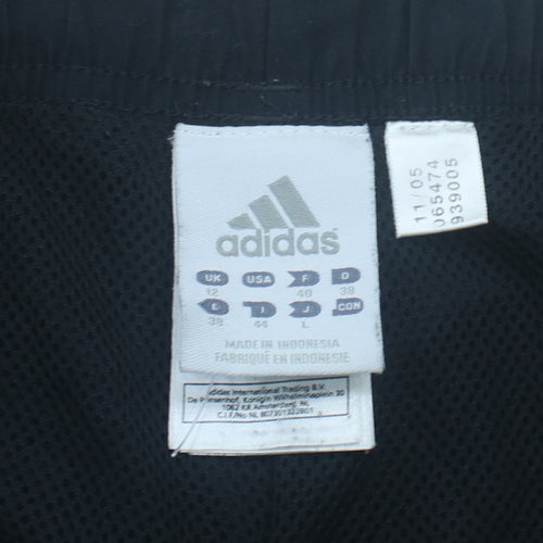 Adidas Women Black Size 12 Track Pants Straight Leg Sports Trousers