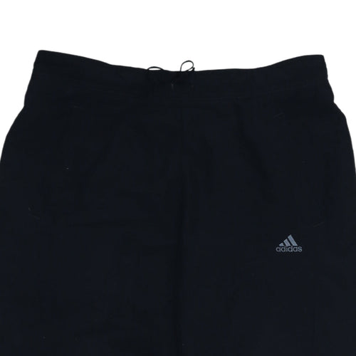 Adidas Women Black Size 12 Track Pants Straight Leg Sports Trousers