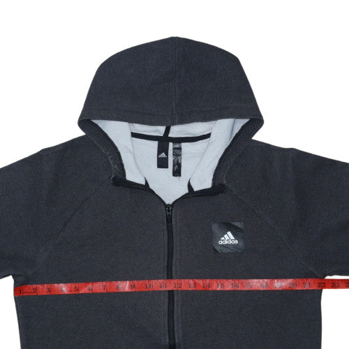 Adidas Men's Black Full Zip Hoodie Size M Regular Fit Sportswear