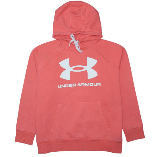 Under Armour Womens Coral XL Pullover Hoodie Logo Fleece Sweatshirt