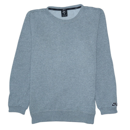 Nike SB Mens Grey Small Pullover Sweatshirt Crew Neck Fleece