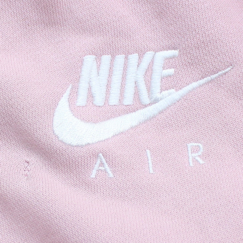 Nike Women Pink Full Zip Hoodie Air Logo Medium Cotton Blend