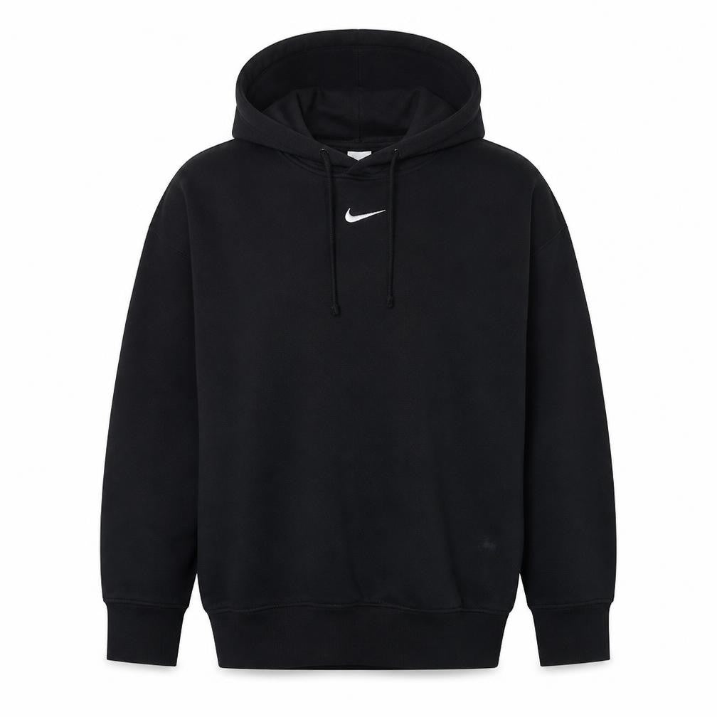 Front view of Nike Women’s Black Pullover Hoodie Small Cotton Blend Fleece