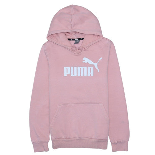 Puma Womens Pink Hoodie Small Pullover Hooded Sweatshirt