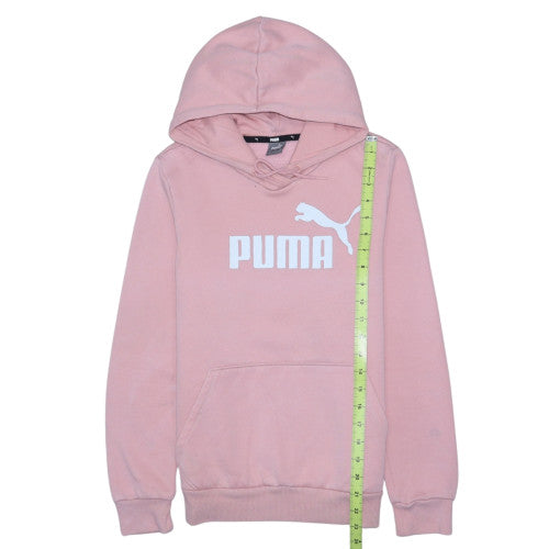 Puma Womens Pink Hoodie Small Pullover Hooded Sweatshirt