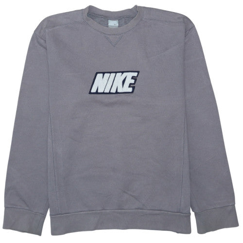 Nike Mens Grey Crew Neck Pullover Sweatshirt L Sports Fleece