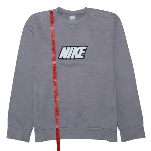 Nike Mens Grey Crew Neck Pullover Sweatshirt L Sports Fleece