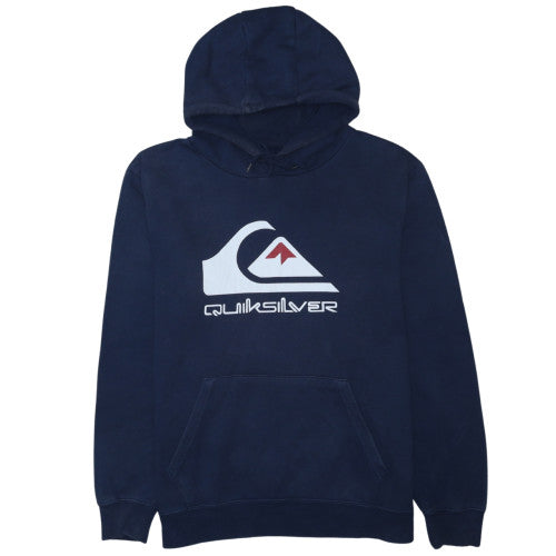 Quiksilver Mens Blue XL Pullover Hoodie Graphic Fleece Sweatshirt