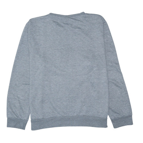 Disney Womens Grey Stitch Sweatshirt L 14/16 Crew Neck Pullover