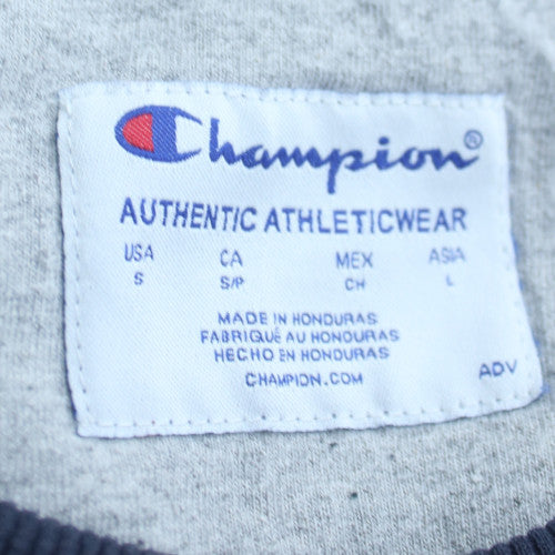 Champion Men's Blue Crew Neck Logo Sweatshirt Size S Regular Fit
