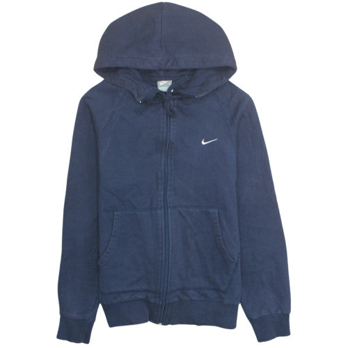 Nike Men's Navy Blue Full Zip Hoodie Small Cotton Blend