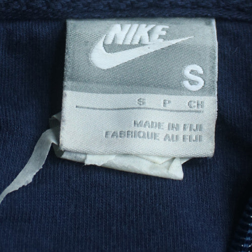 Nike Men's Navy Blue Full Zip Hoodie Small Cotton Blend