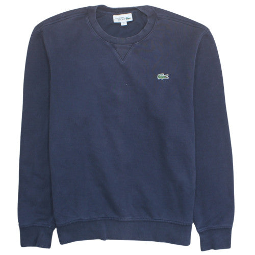 Lacoste Mens Blue Crew Neck Sweatshirt Size M Logo Pullover
