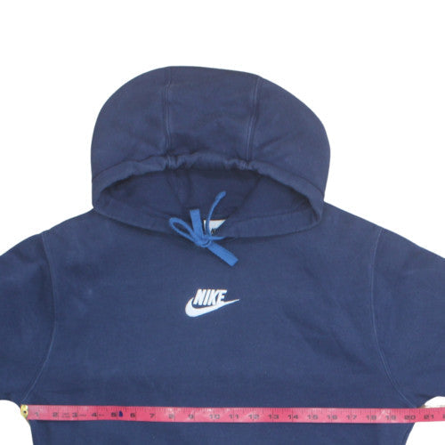 Nike Men's Blue Pullover Hoodie Small Logo Sports Fleece