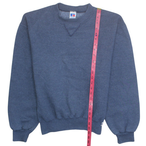 Russell Athletic Men's Blue Pullover Sweatshirt M Crew Neck Fleece