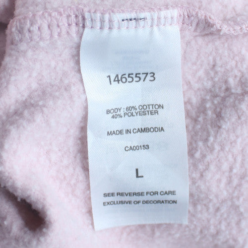 Champion Women's Pink Pullover Hoodie L Fleece Logo Sweatshirt