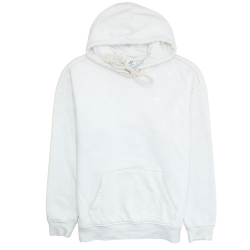 Adidas Women White Size 8 Pullover Hoodie Cotton Blend