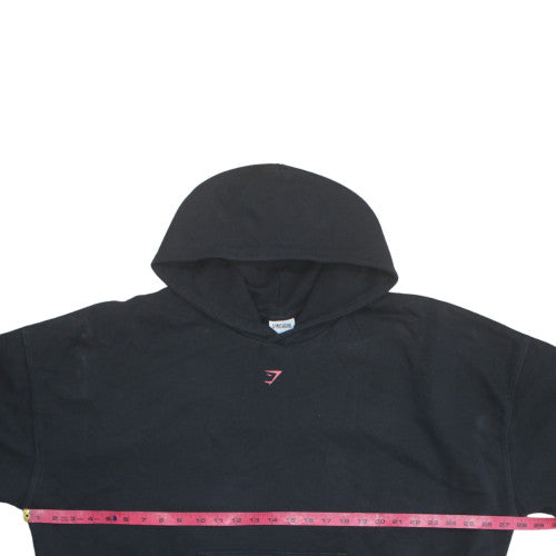 Gymshark Womens Black XXL Pullover Hoodie with Logo Graphic Print