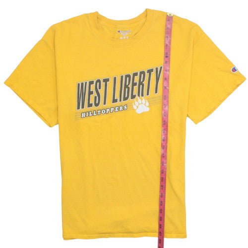 Champion Men’s Yellow West Liberty Hilltoppers Graphic T-Shirt XL