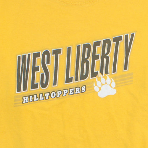 Champion Men’s Yellow West Liberty Hilltoppers Graphic T-Shirt XL
