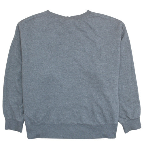 Nike Womens Grey Crew Neck Sweatshirt Size 2XL Cotton Blend Logo