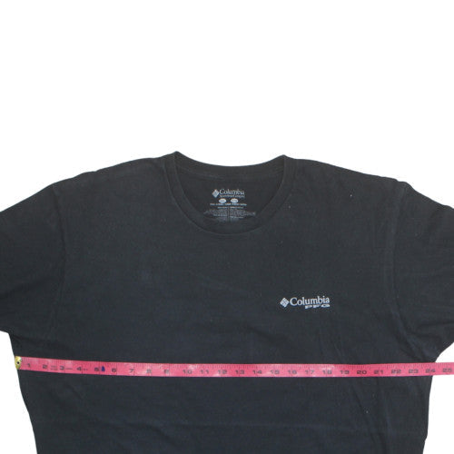 Columbia Men's Black 2XL PFG Graphic T-Shirt Cotton Crew Neck
