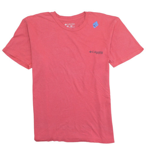 Columbia Men's Red XL PFG Cotton Crew Neck Short Sleeve T-Shirt