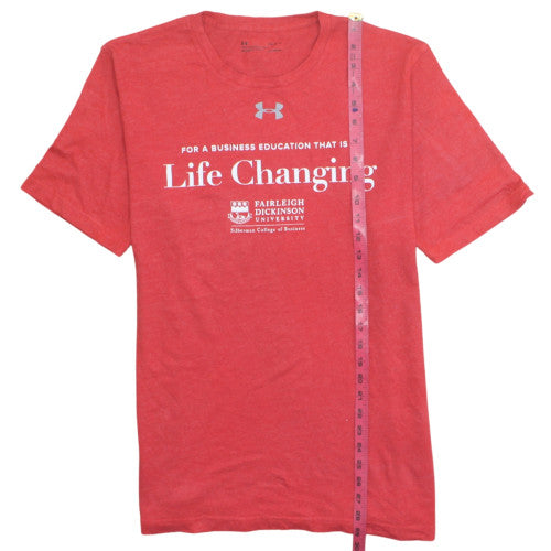 Under Armour Men's Red Fairleigh Dickinson Graphic T-Shirt Size L Loose Fit