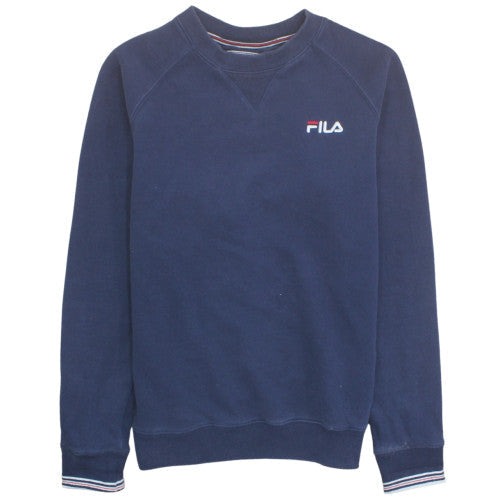 FILA White Line Men's Blue Crew Neck Pullover Sweatshirt M