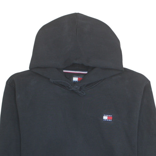 Tommy Jeans Men's Black 2XL Pullover Hoodie with Logo