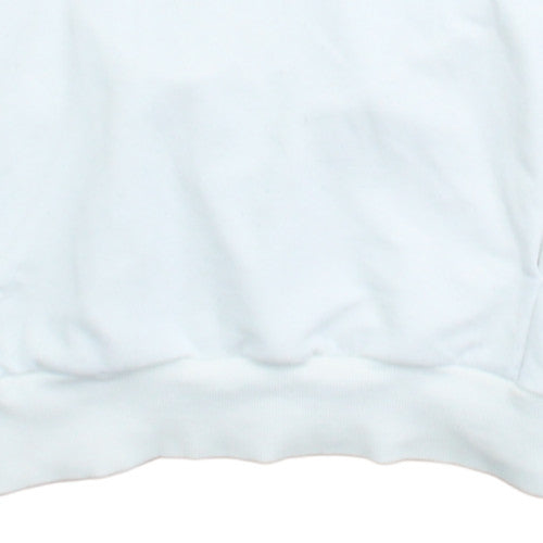 Gymshark Women White Pullover Hoodie M Cotton Blend Activewear