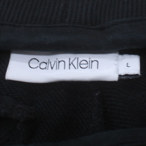 Calvin Klein Men's Black Jogger Trousers Size L Fleece Tapered Fit
