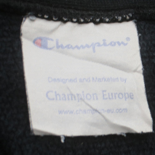 Champion Mens Black L Pullover Sweatshirt Embroidered Logo