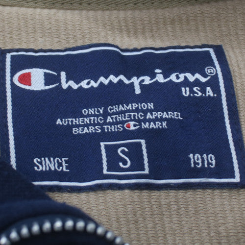 Champion Men's Blue 1/4 Zip Logo Sweatshirt Size S