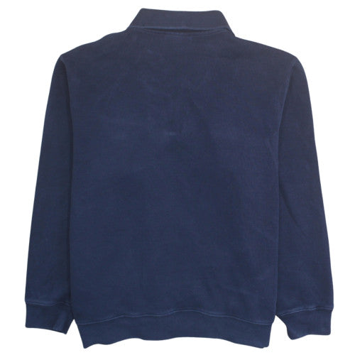 Lacoste Men's Blue 2XL Collared 1/2 Zip Cotton Sweatshirt