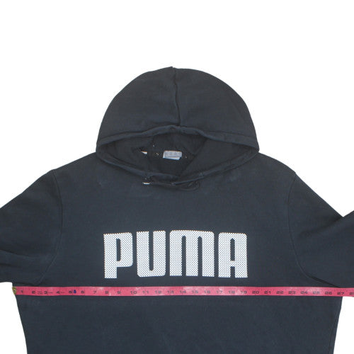 Puma Mens Black 2XL Pullover Hoodie with Logo and Pockets