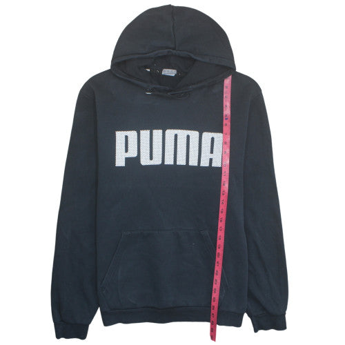 Puma Mens Black 2XL Pullover Hoodie with Logo and Pockets